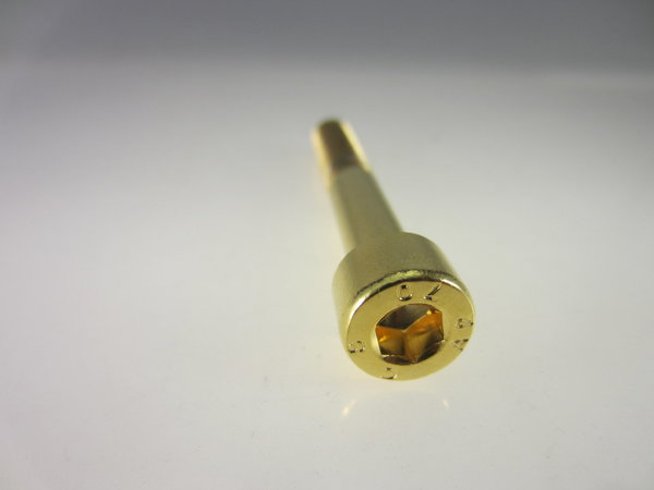 M8x45 Zylinderschraube mit Innensechskant 24-Karat Vergoldet